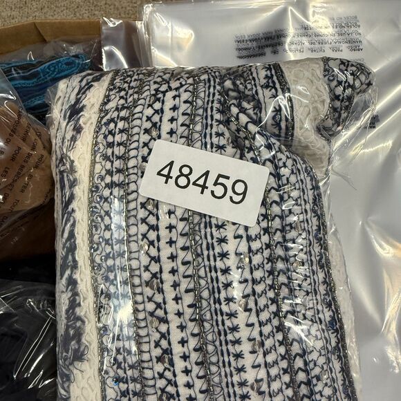 Chico's Jacket Women 3 White Striped Collared 3/4 Sleeve Open Front Cotton - Picture 8 of 8